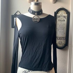 Devil fashion Cold shoulder shirt